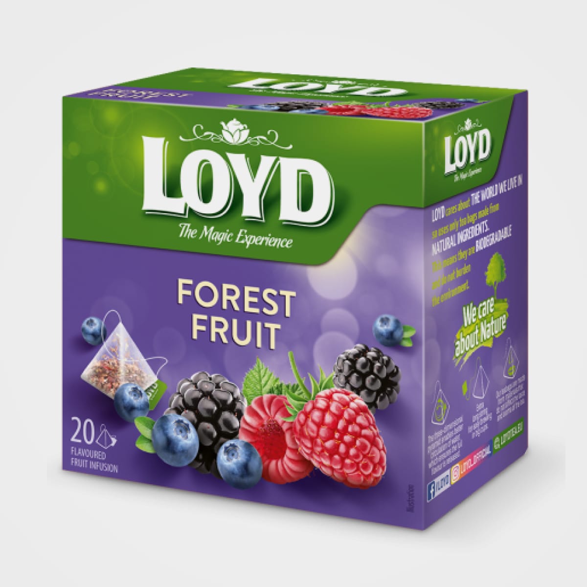 Чай  фруктовий LOYD FOREST FRUITS з лісовими ягодами, 40г (20 пірамідок), 10шт/ящ 3103571