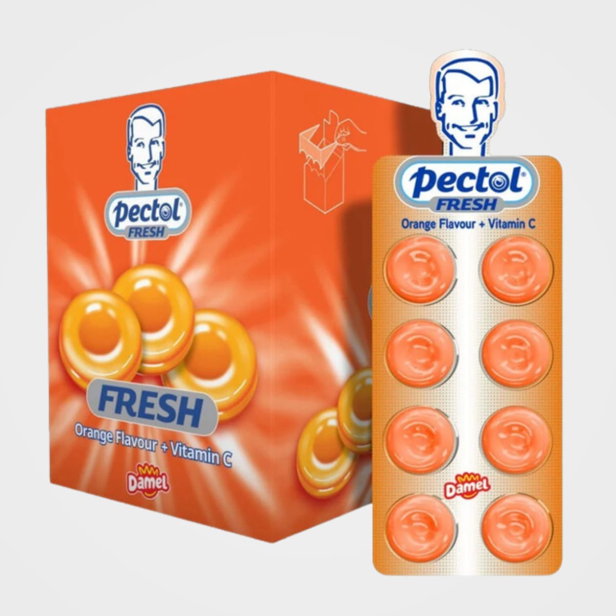 Льодяники Damel Pectol Orange блістер – 20 г 24шт/уп