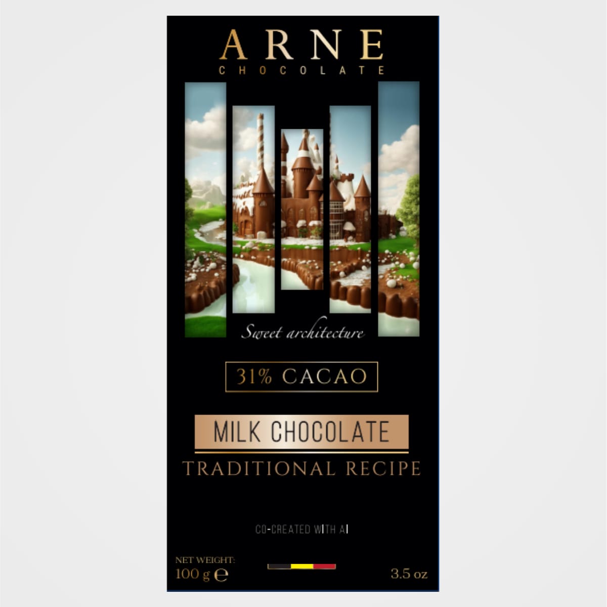 Шоколад Arne молочний 31% 100г, 12шт/ящ