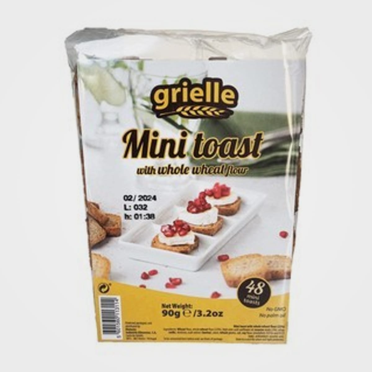 Мінітости Grielle з цільнозернового борошна, 90г, 10 шт/ящ