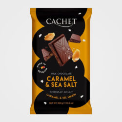 Шоколад Cachet молочний з карамеллю та морською сіллю 300г, 12шт/ящ
