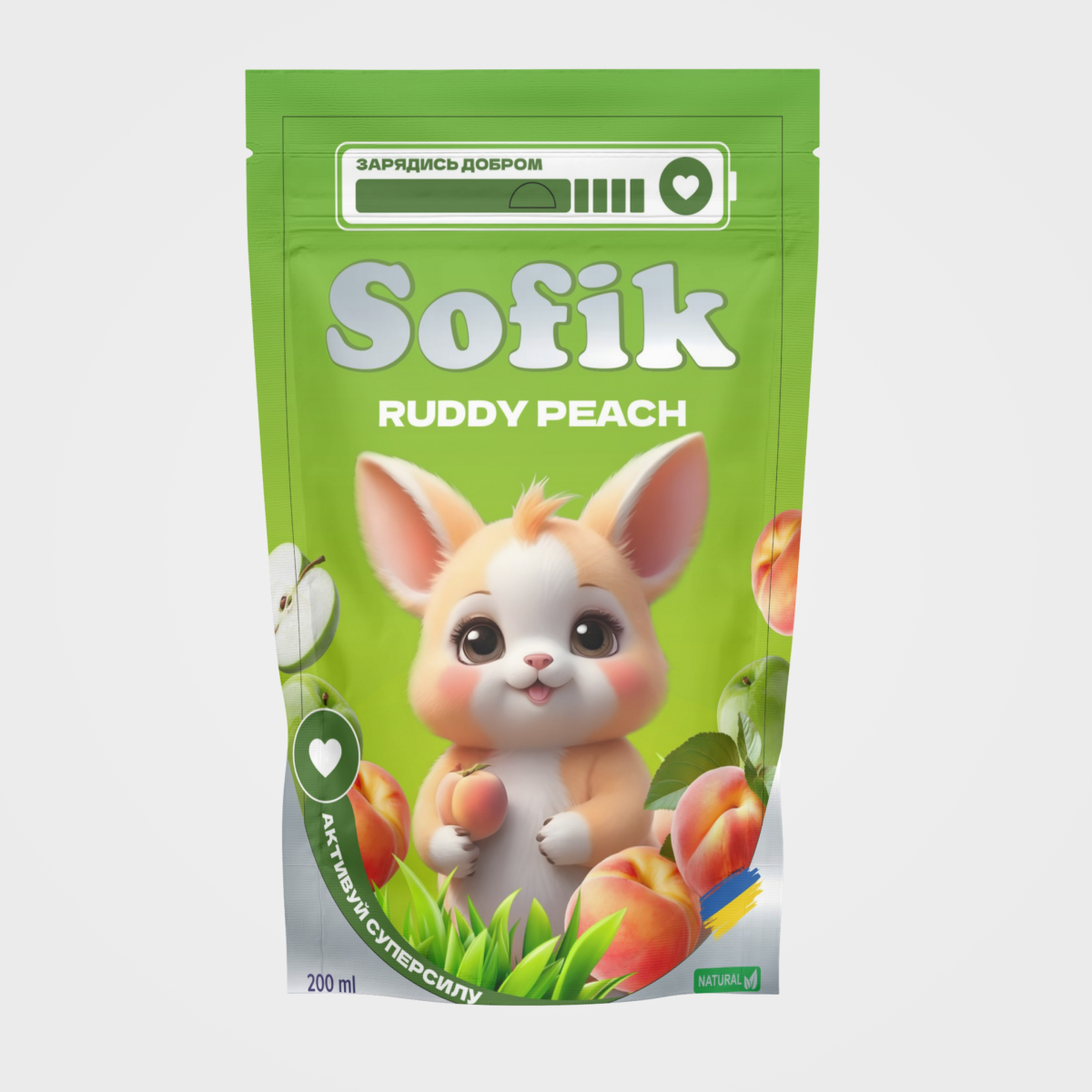 Напій соковий безалкогольний негазований Sofik “RUDDY PEACH” зі смаком персика,200мл