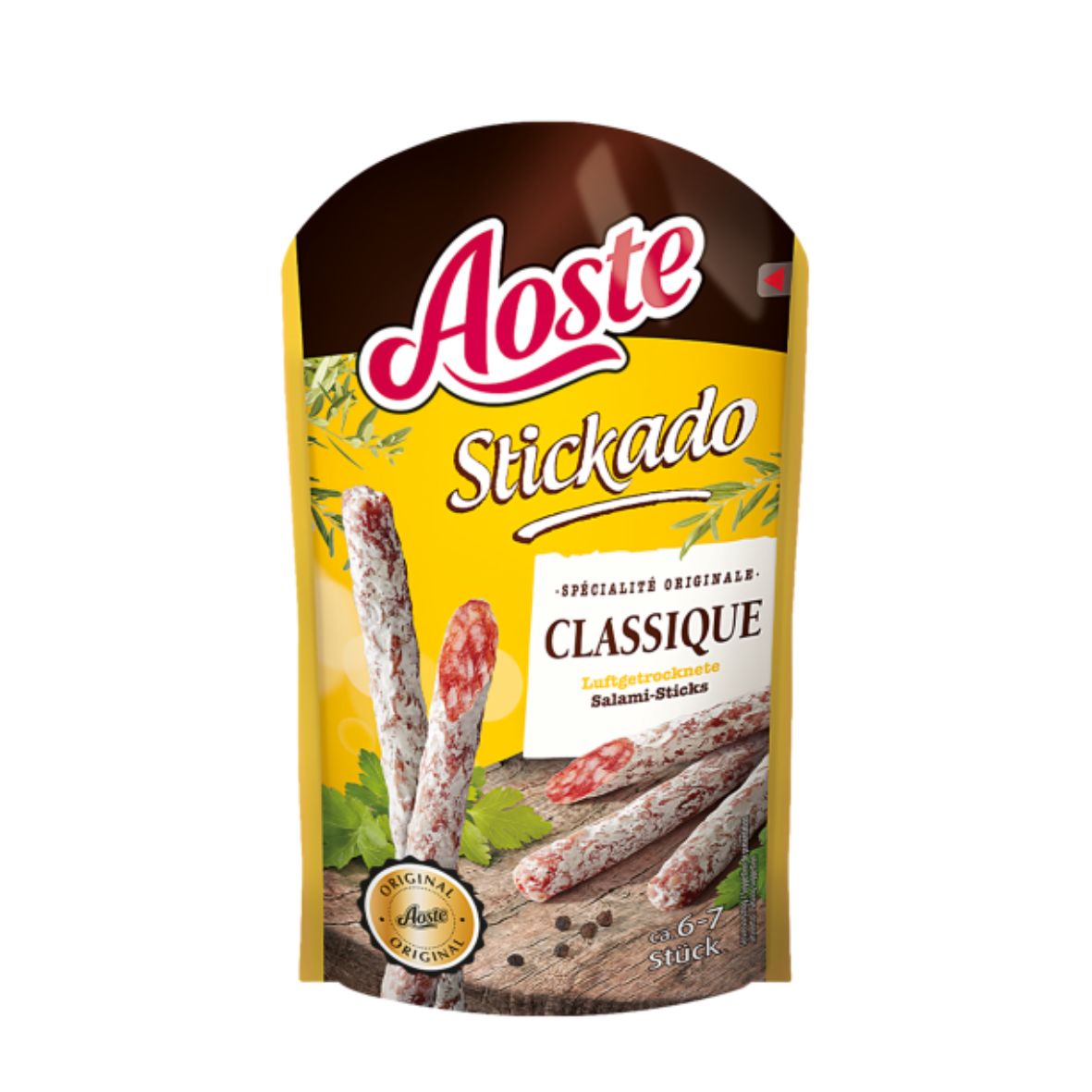 Ковбаски сухі Aoste Stickado Classique, 70 г