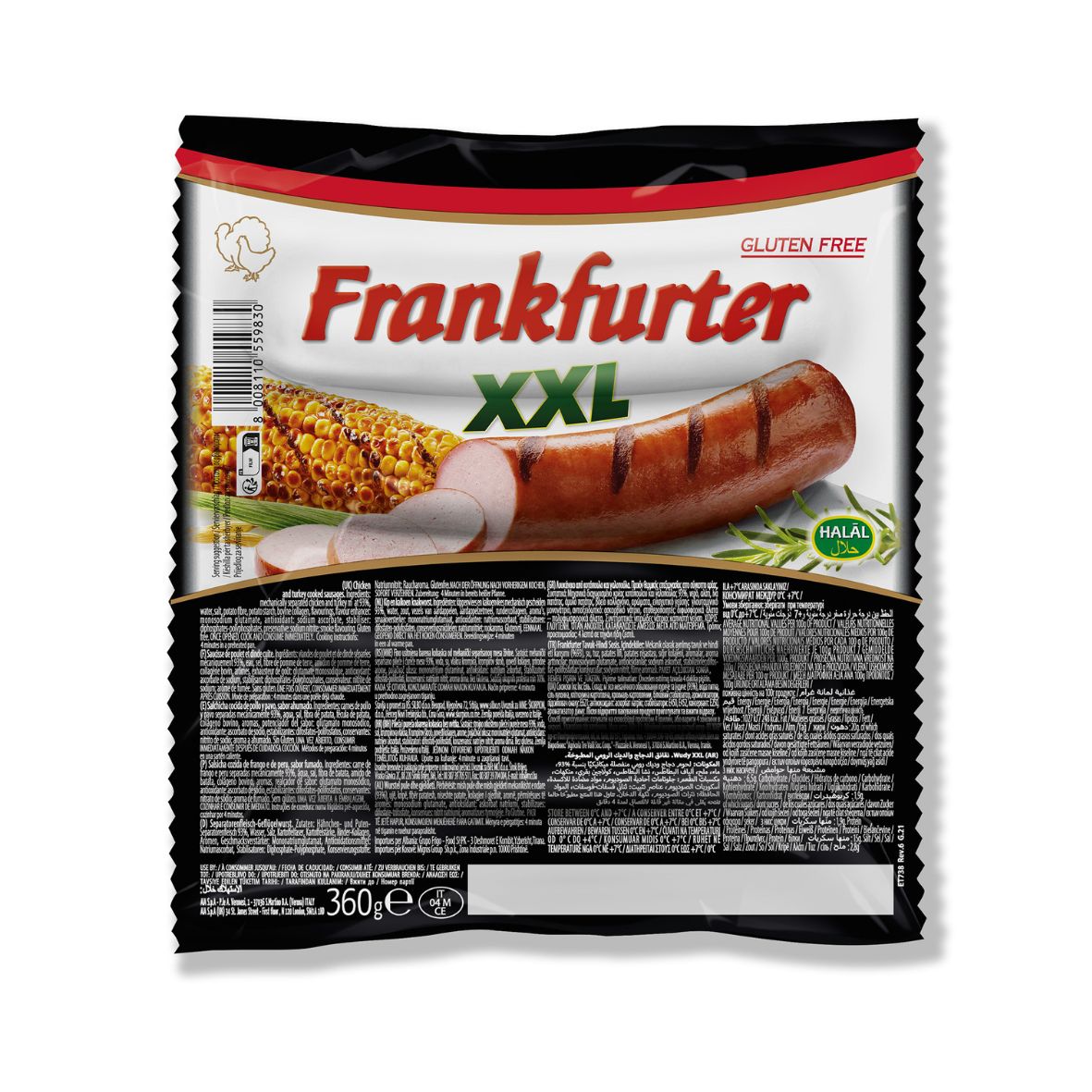 Сосиски AIA Wudy Frankfurter XXL 360г