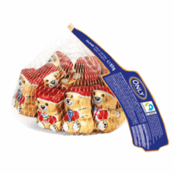 НР Різдвяні фігурки Медведики з молочного шоколаду в сіточці, 80г