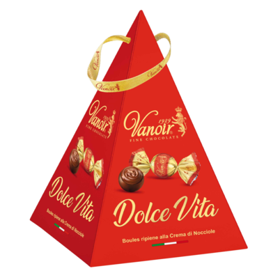 НР Подарунковий набір Vanoir Piramide Dolce Vita цукерки шоколадні з горіховим кремом, 205г