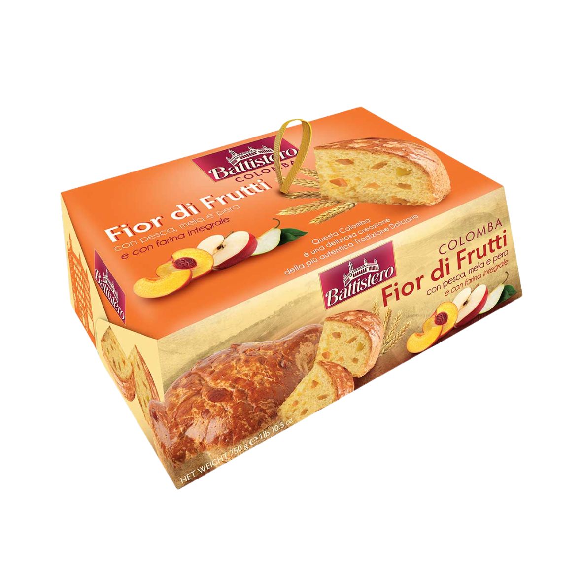 Colomba Battistero з цукатами з груші, яблука та персика, 750г
