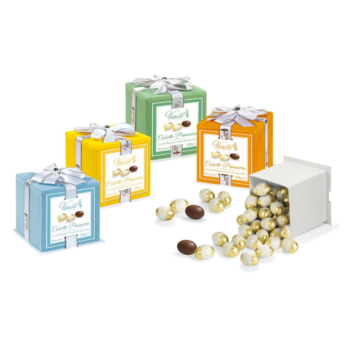 Цукерки великодні шоколадні яйця Vanoir з горіховим кремом, 315г