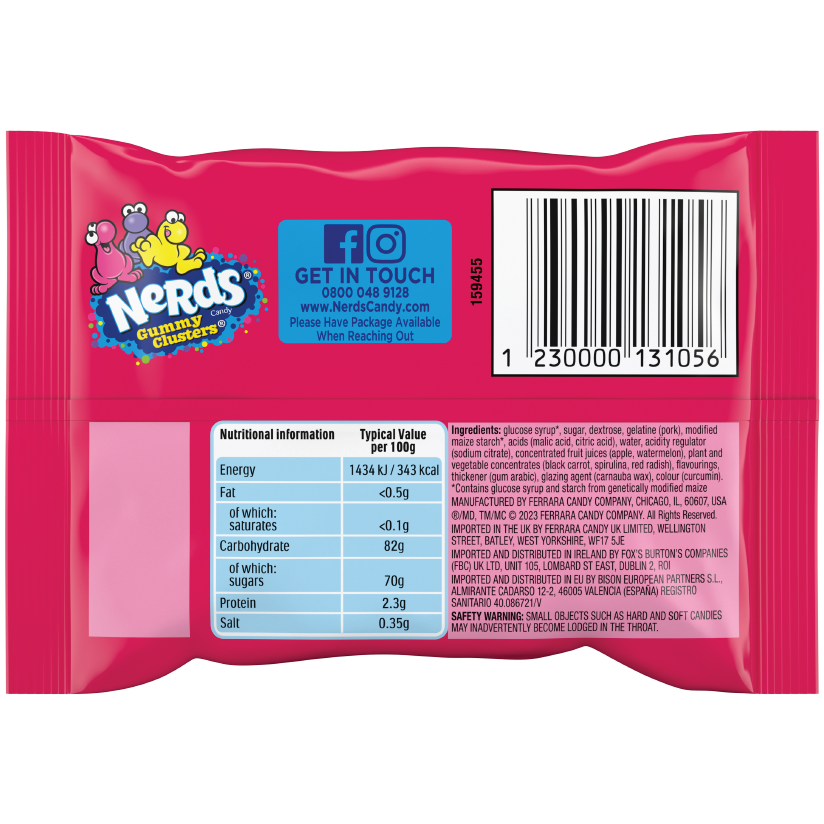 Желейки Nerds Gummy Cluster Fruits 0,045г