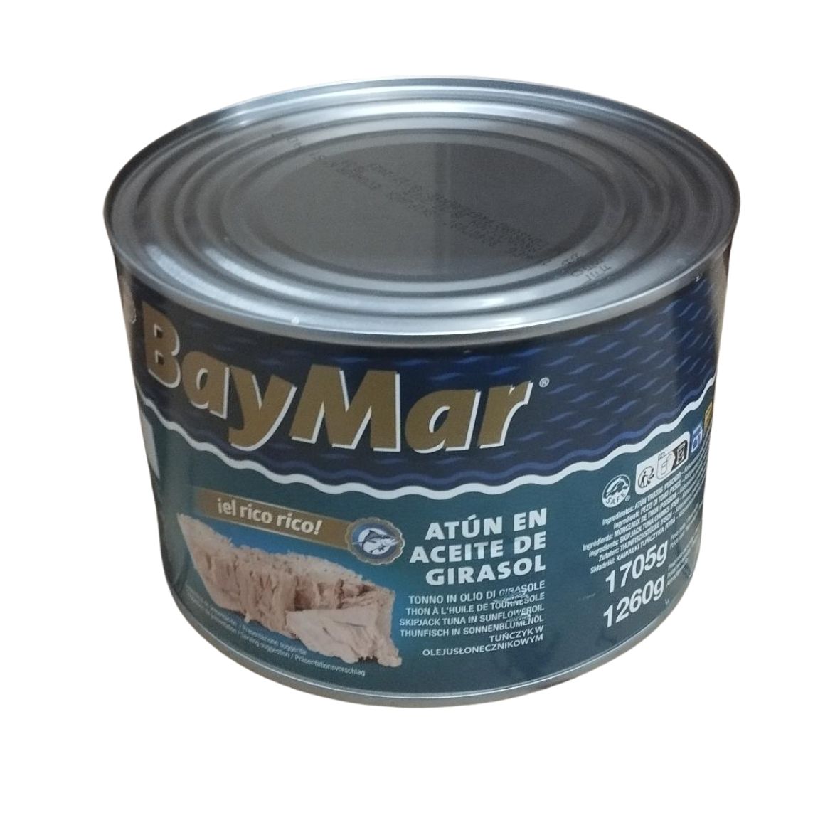 Тунець в соняшниковій олії BAY MAR Atun en a.girasol, 1705/1260 г