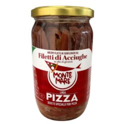 Філе анчоусів Montemare Linea Pizza в соняшниковій олії, скло, 720г