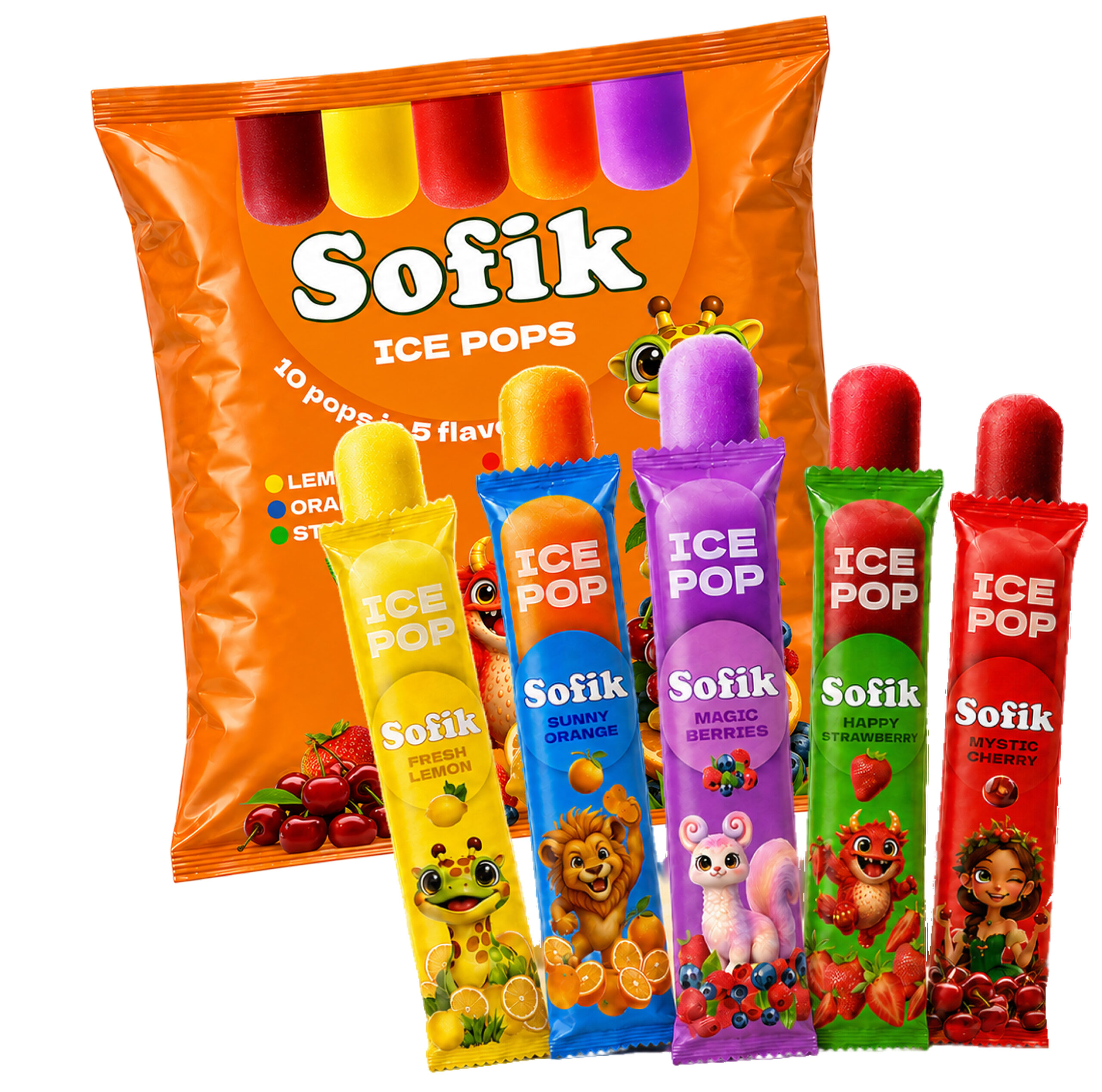 Сік для заморожування Sofik Ice Pops, 45мл х 10шт