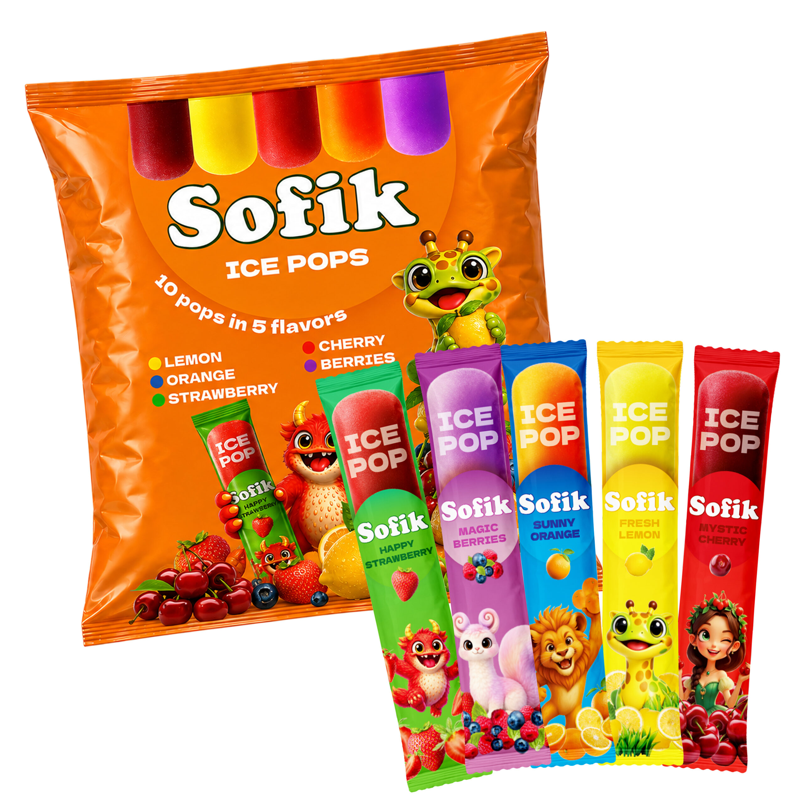 Сік для заморожування Sofik Ice Pops, 45мл х 10шт